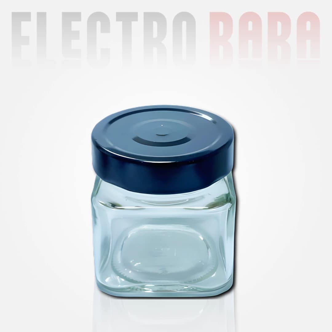 POT carré en verre avec un couvercle cuivré 314ml
