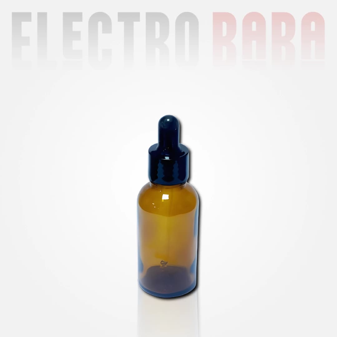 Flacon verre ambré avec pipette compte-gouttes 30ml