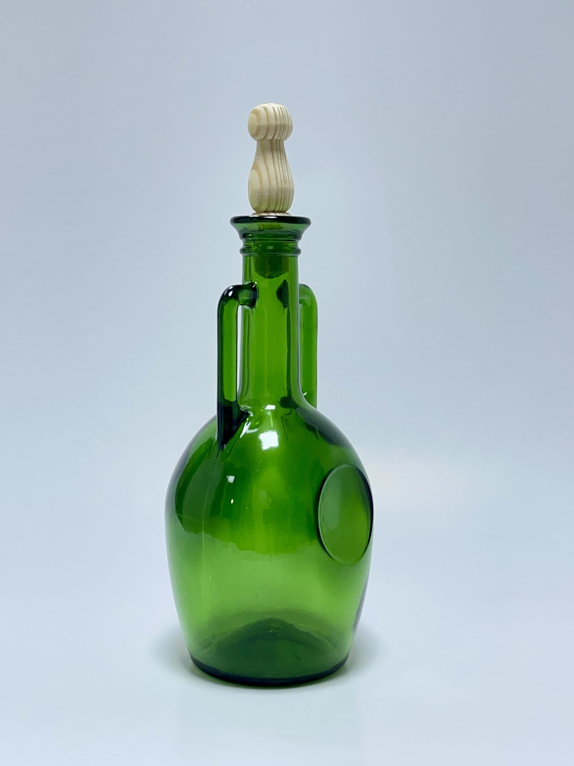 Bouteille vintage en verre vert style amphore vue 5