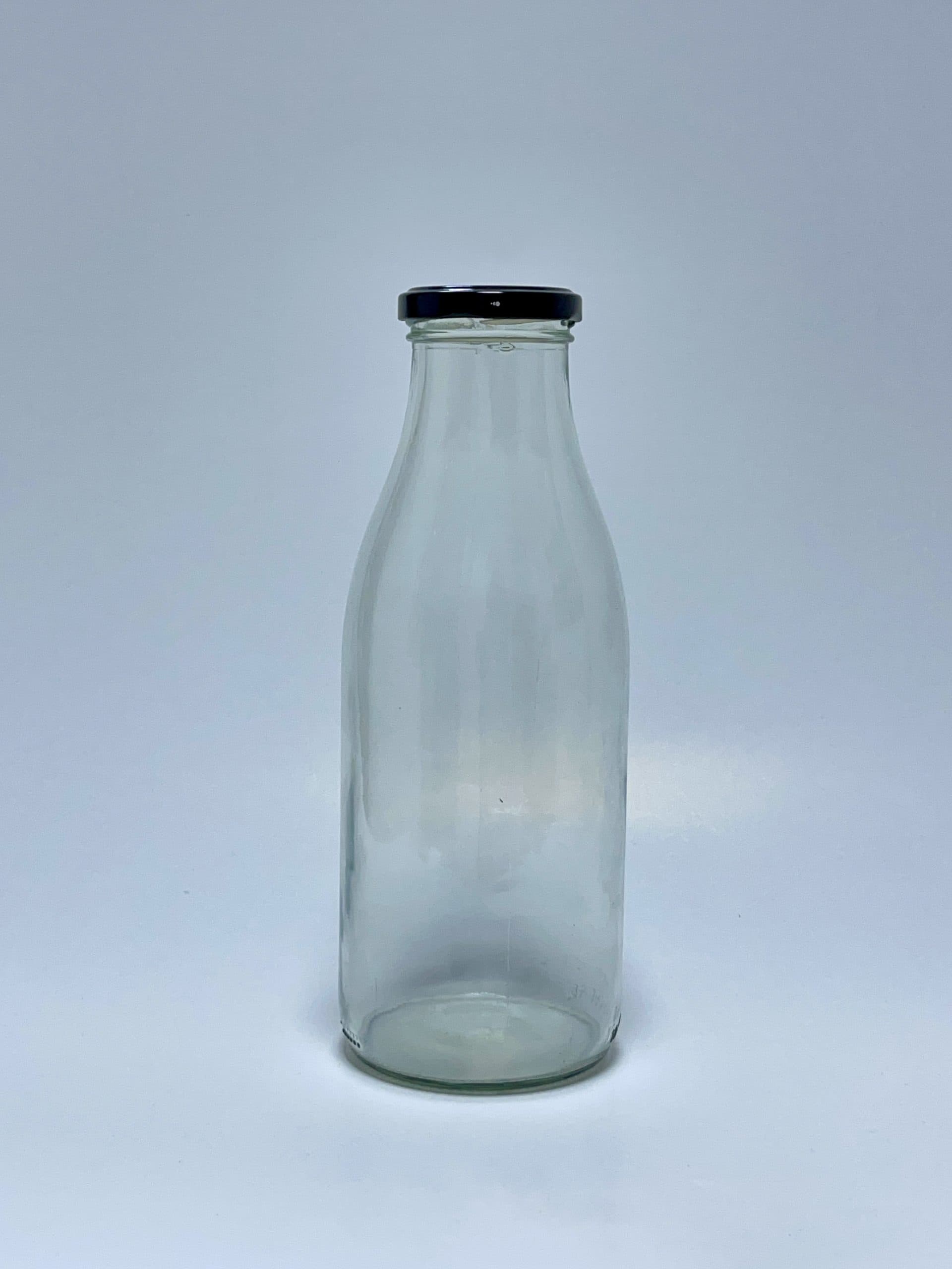 Bouteilles de lait en verre contenance 1L vue 2