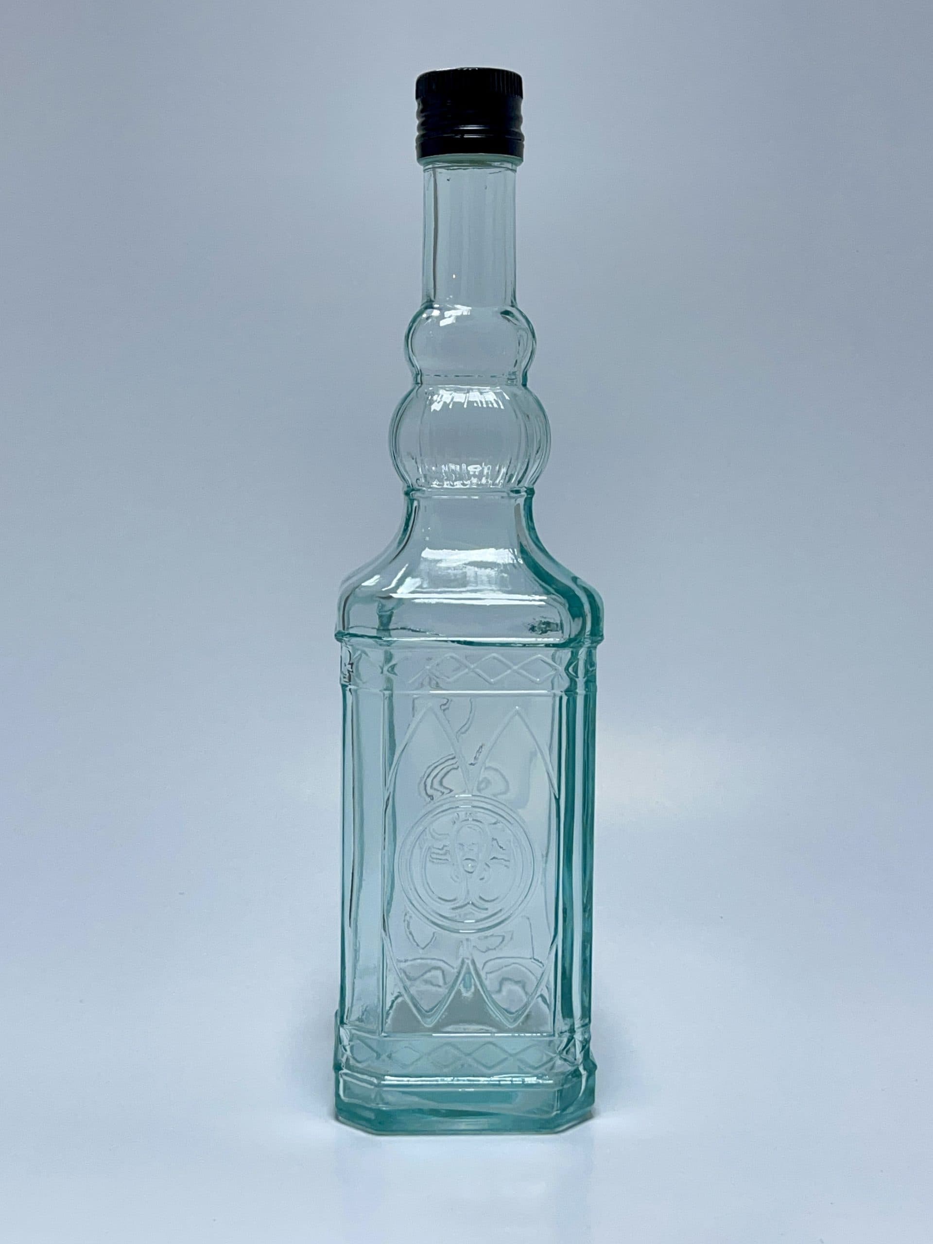 Bouteille carrée vintage vert transparent. Style espagnol vue 5