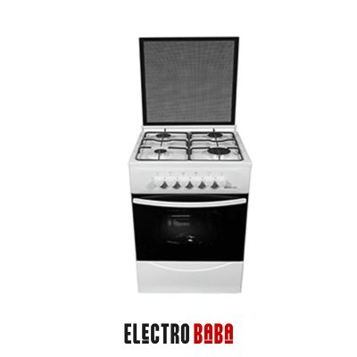 Cuisinière 4 FEUX ORIENT 60 cm blanc + Tourne Broche