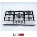 PLAQUE DE CUISSON ORIENT 5 FEUX INOX GRILLES EN FONTE 70CM