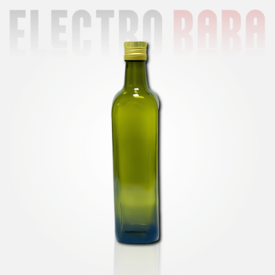 Bouteille carrée marasca ambré 1L