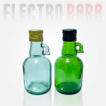 Bouteille vintage en verre vert avec anse 250 ml