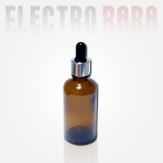 Flacon verre ambré avec pipette compte-gouttes 50ml