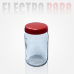 Pot en Verre Rond 37cl - Couvercle Plastique , ouverture : Twist-Off