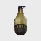 Bouteille huile 5L en verre fumé de couleur verte